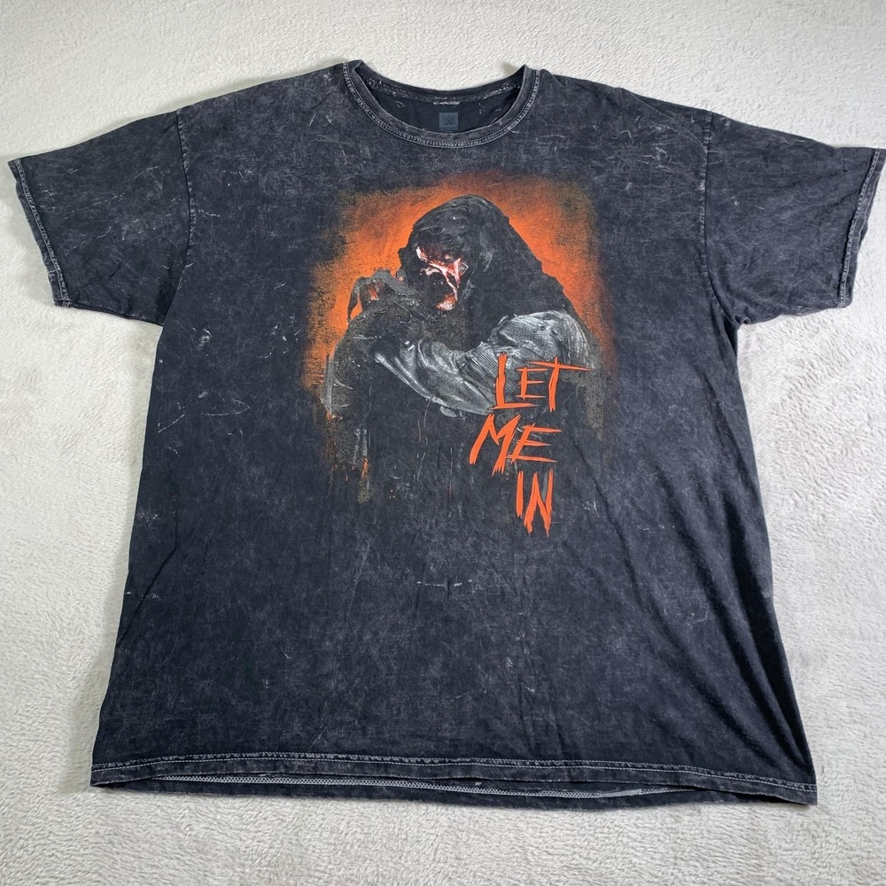 WWE Bray Wyatt Let Me‎ In Shirt Mens 2XL Black Acid Wash Horror Graphic Tee